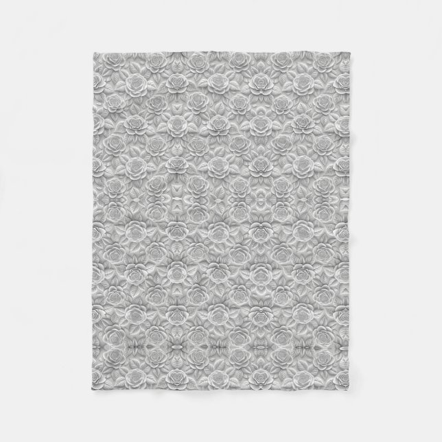 ADOM Minimalist Grau Wiederholungsdecke Fleecedecke (Vorderseite)