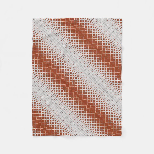 ADOM Orange Halfton-Diagonal-Decke Fleecedecke (Vorderseite)