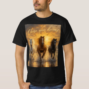 ADOM Premium Minimalist Pferd Kunst T-Shirt