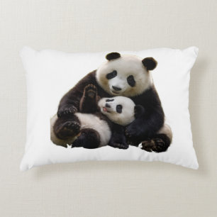 ADOM Premium Panda Bär Kinderzimmer Wurfdecke Dekokissen