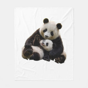 ADOM Premium Panda Bär Kinderzimmer Wurfdecke Fleecedecke