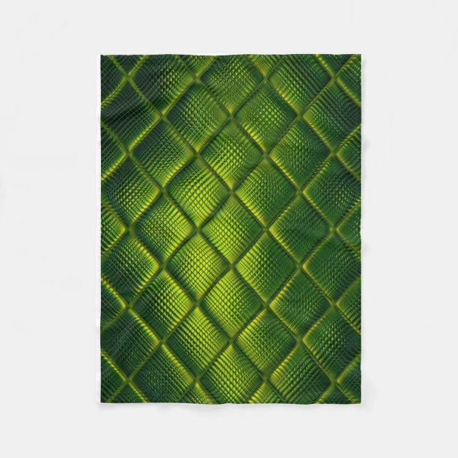 ADOM Quilted Green Texture Throw Blanket Fleecedecke (Vorderseite)