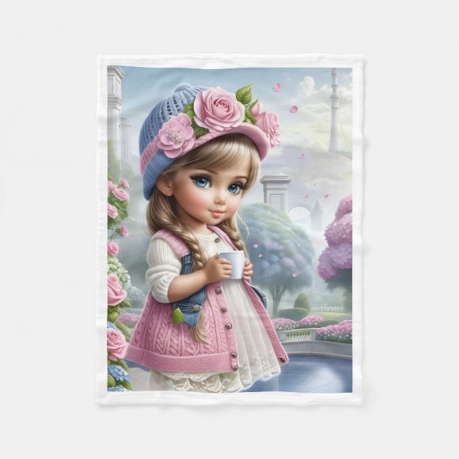ADOM Rose Hat Mädchen Decke (Vorderseite)