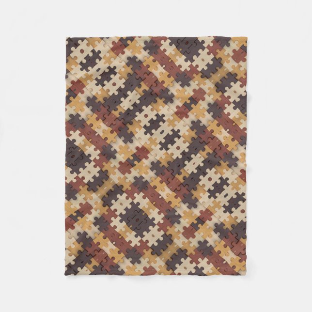 ADOM Rustikalisches geometrisches Webmuster-Decke Fleecedecke (Vorderseite)