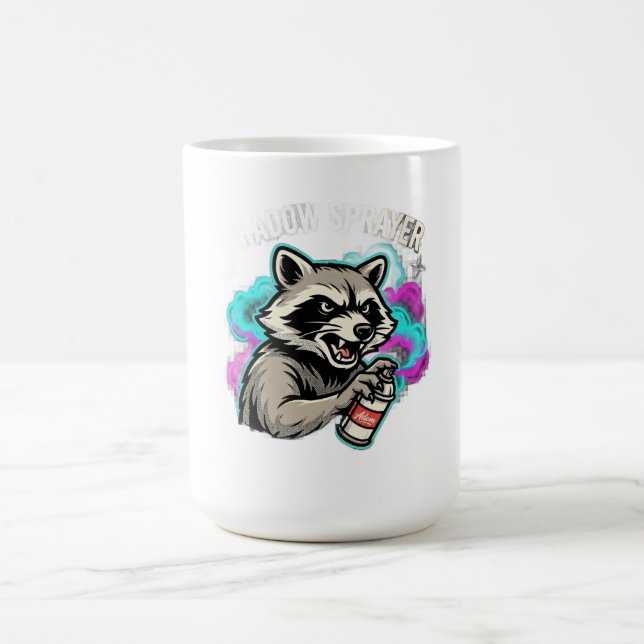 ADOM Sprayer Waschbär Langarm Kaffeetasse (Mittel)
