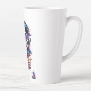 ADOM "Street Soul" Damen Langarm Grafik T-Shirt Milchtasse