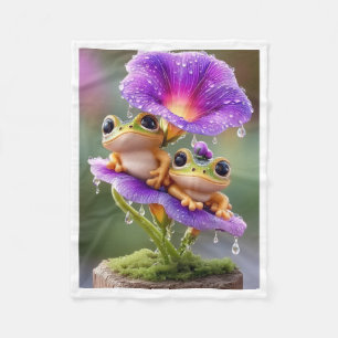 ADOM Süße Frösche Lotus Regen Decke