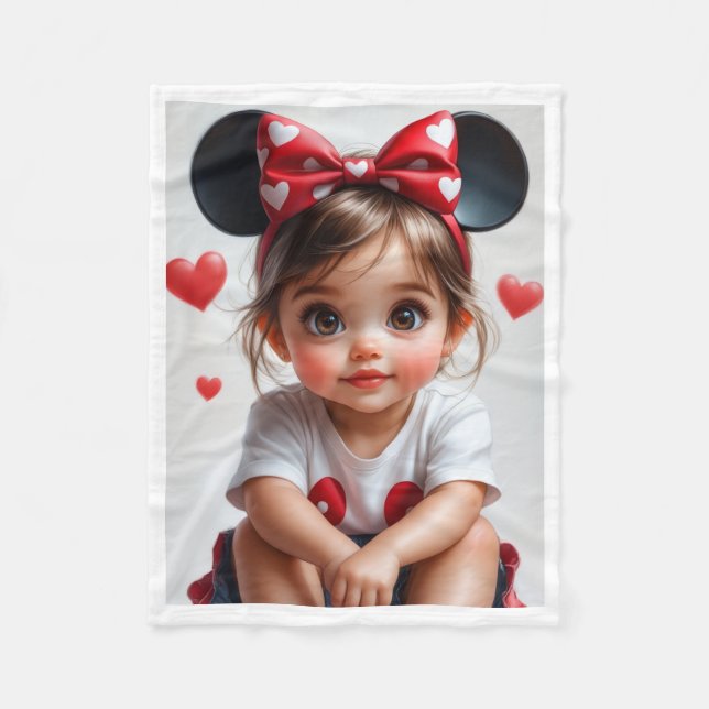 ADOM Süße Maus Hut Babydecke Fleecedecke (Vorderseite)