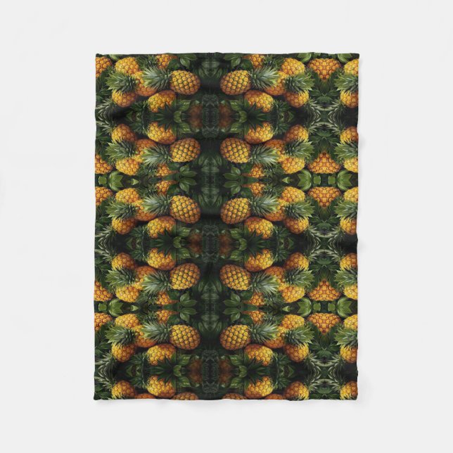 ADOM Tropisches Ananas-Muster-Decke Fleecedecke (Vorderseite)