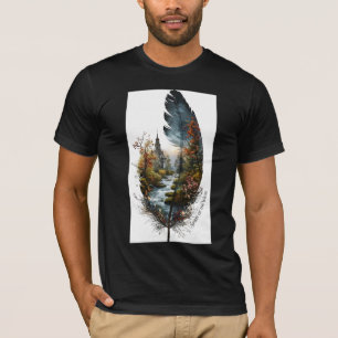 ADOM "Verzaubertes Feder" Herren Grafik T-Shirt