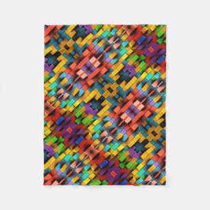 ADOM Vibrante 3D-Pixel-Block-Decke Fleecedecke