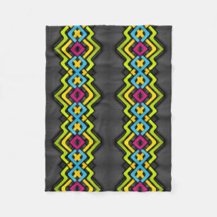 ADOM Vibrantes Tribal-Zickzack-Decke Fleecedecke