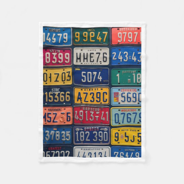 ADOM Vintage Nummernschilder Decke (Vorderseite)