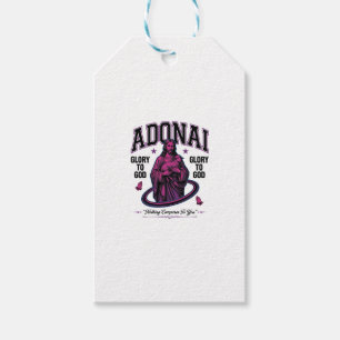 Adonai Ehre sei Gott Vintage-Christen-Vektor-Desig Geschenkanhänger