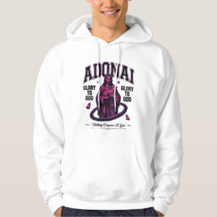 Adonai Ehre sei Gott Vintage-Christen-Vektor-Desig Hoodie
