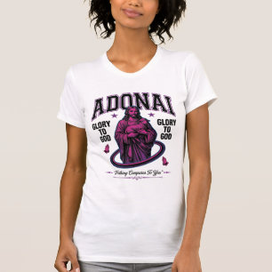 Adonai Ehre sei Gott Vintage-Christen-Vektor-Desig T-Shirt