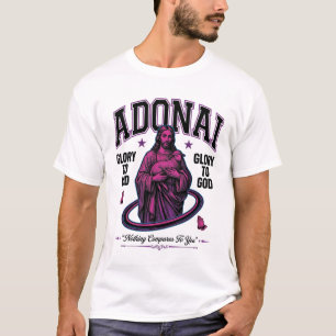 Adonai Ehre sei Gott Vintage-Christen-Vektor-Desig T-Shirt