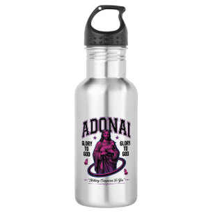 Adonai Ehre sei Gott Vintage christlicher Vektor D Edelstahlflasche