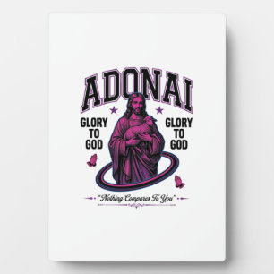 Adonai Ehre sei Gott Vintage christlicher Vektor D Fotoplatte