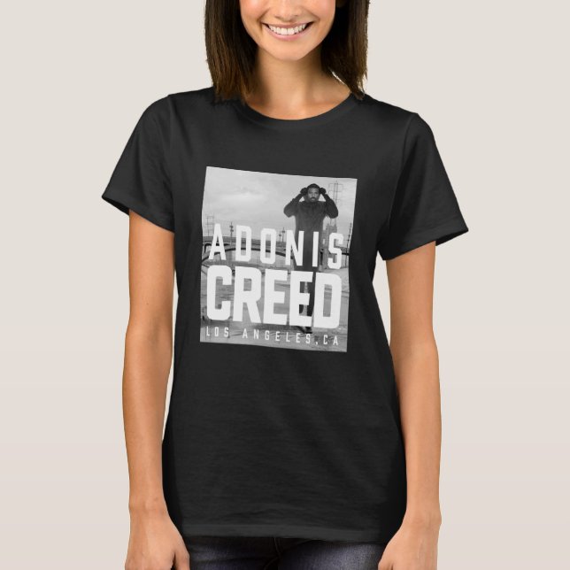Adonis Creed LA Schwarzweißfotografie T-Shirt (Vorderseite)