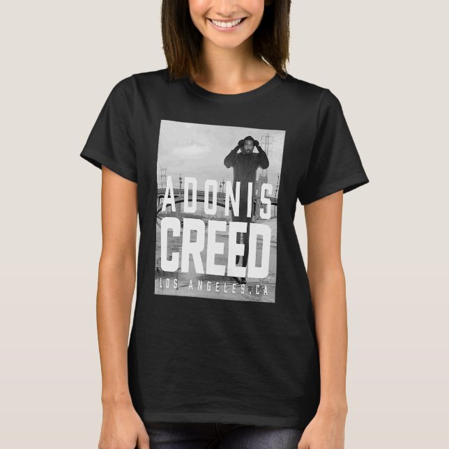 Adonis Creed LA Schwarzweißfotografie T-Shirt (Vorderseite)