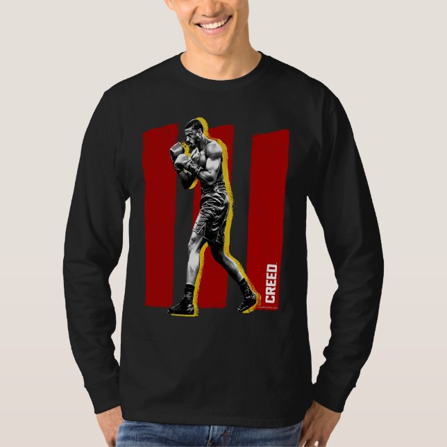 Adonis Creed pose on brush stroked III red T-Shirt (Vorderseite)