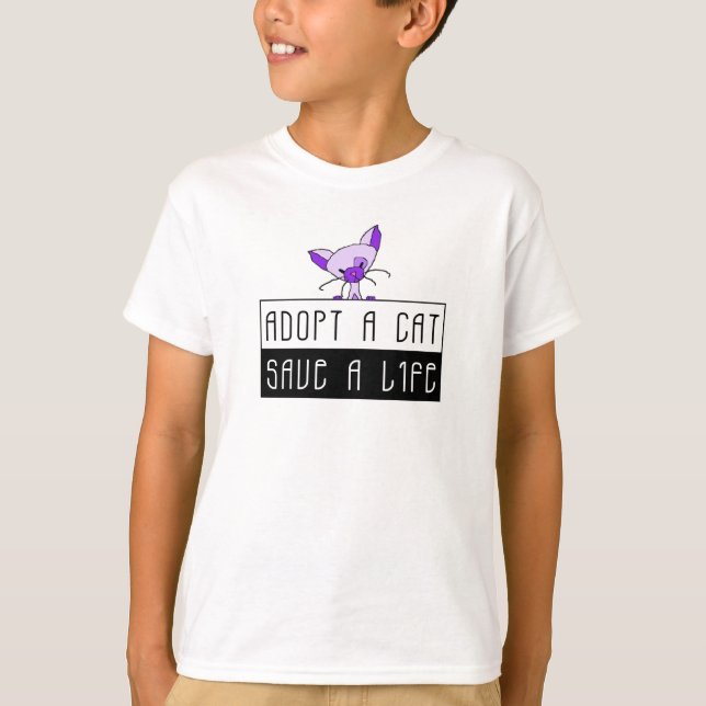 Adopt a Cat Save a Life T-Shirt (Vorderseite)