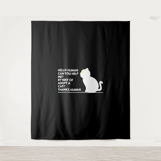 Adopt A Cat Wandteppich (Vorderseite)