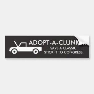 ADOPT-A-CLUNKER AUTOAUFKLEBER