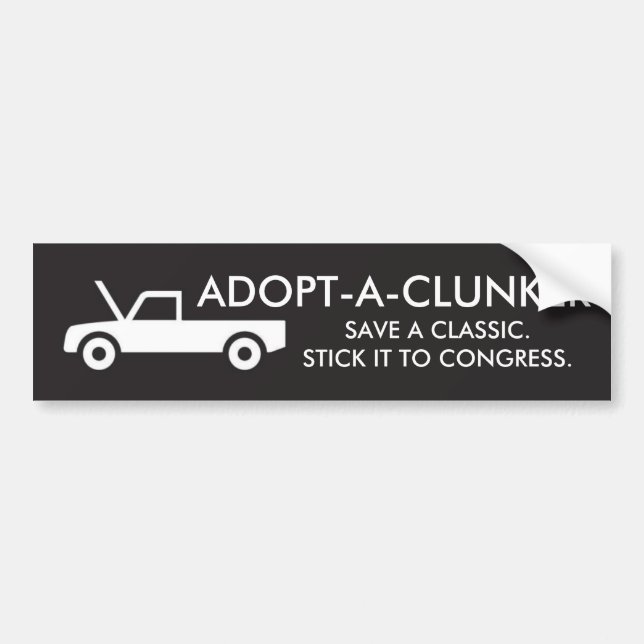 ADOPT-A-CLUNKER AUTOAUFKLEBER (Vorne)