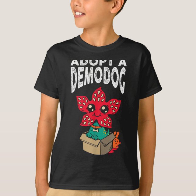 Adopt A Demodog Shirt Kids Women Men Cute Funny Do (Vorderseite)