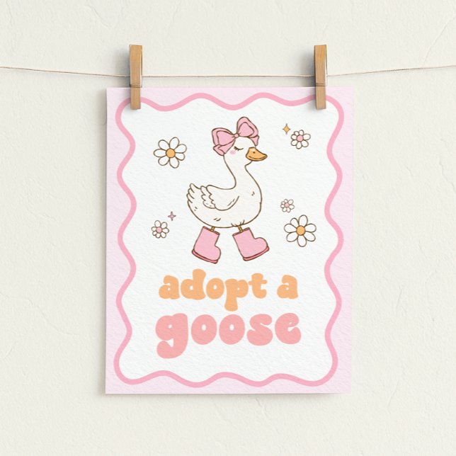 Adopt a Goose Sign Poster (Von Creator hochgeladen)