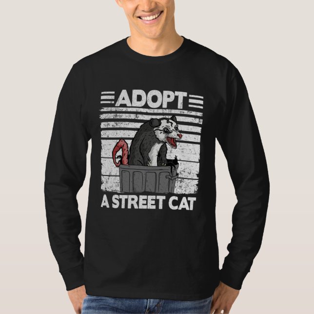 Adopt A Street Cat Opossum Meme Trash Possum  1 T-Shirt (Vorderseite)