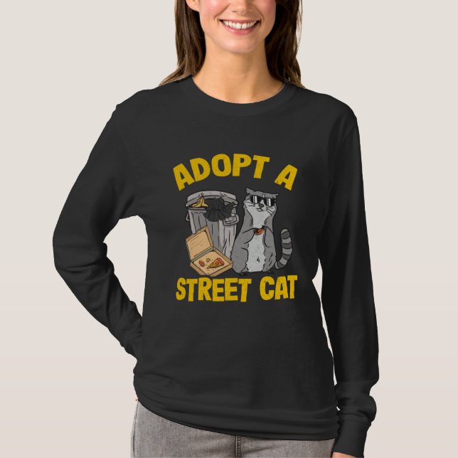 Adopt A Street Cat Raccoon 5 T-Shirt (Vorderseite)