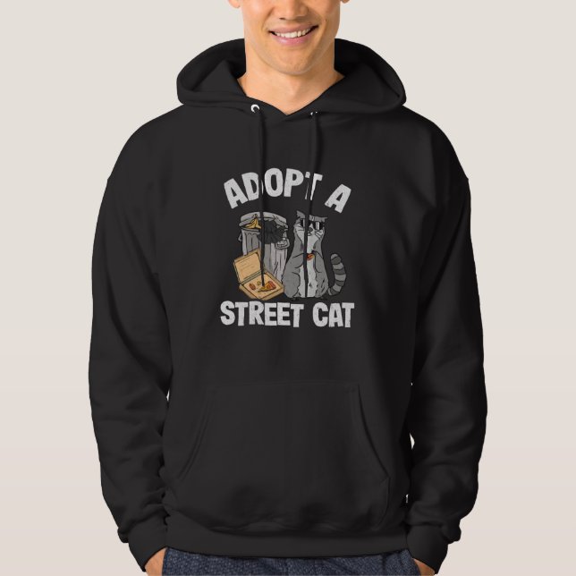 Adopt A Street Cat Trash Garbage Panda Pizza Racco Hoodie (Vorderseite)