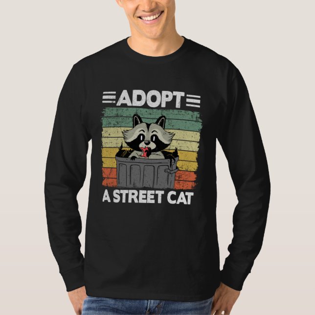 Adopt A Street Cat Trash Garbage Panda Raccoon 3 T-Shirt (Vorderseite)