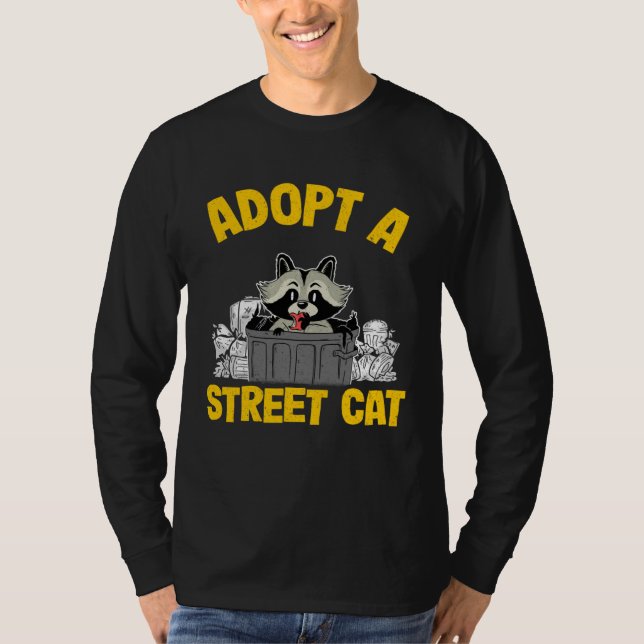 Adopt A Street Cat Trash Garbage Panda Raccoon  3 T-Shirt (Vorderseite)