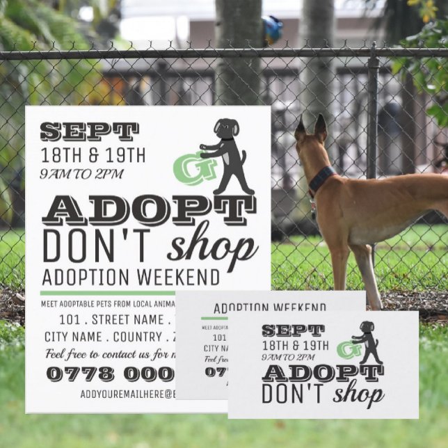 Adopt Don't Shop, PET Adoption Event Advertising Flyer (Von Creator hochgeladen)