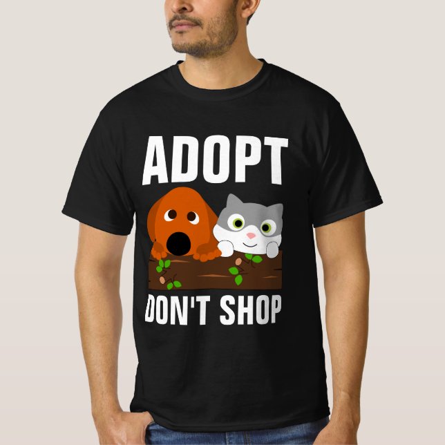 ADOPT DON'T SHOP T-Shirts (Vorderseite)