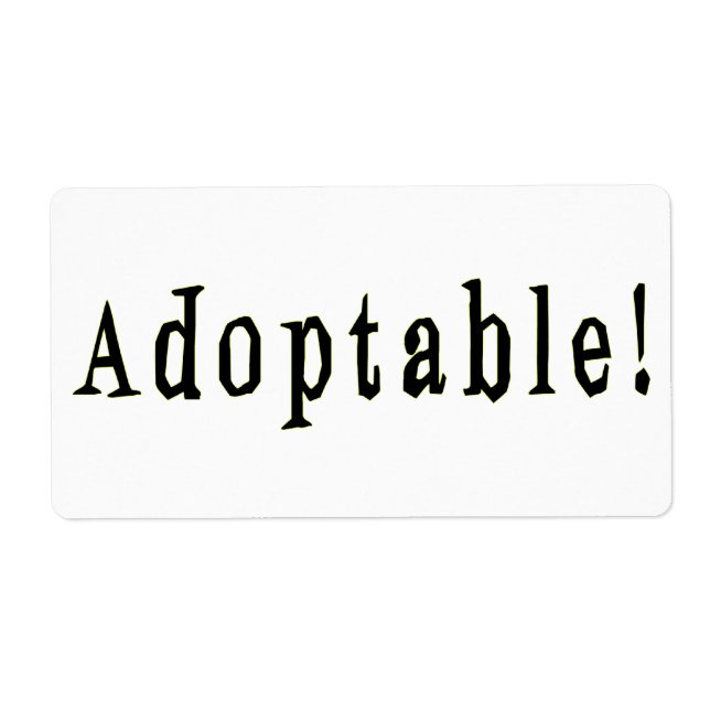 Adoptable Label (Vorne)