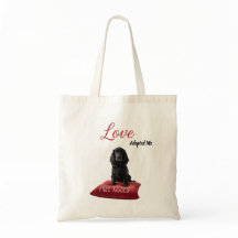 Adopted Dog Love Tote Bag