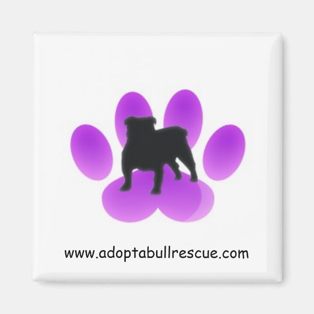 Adoptier-a-bull, English Bulldog Rescue Magnet (Vorne)