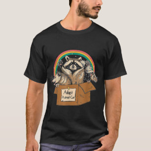 Adoptier A Street Cat Shirt Funny Opossum Raccoon