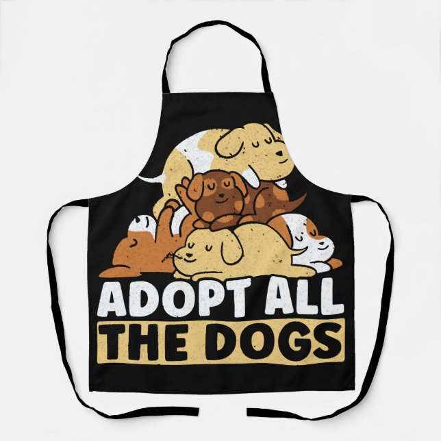 Adoptier alle Hunde Tierrechte Rettung Schürze (Vorderseite)