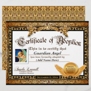 Adoptier Angels™ Zertifikat für Adoption
