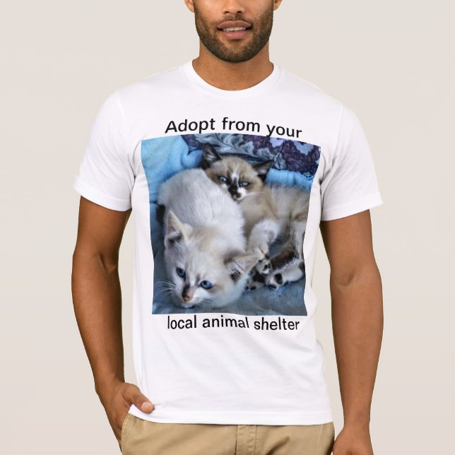 Adoptier aus deinem Tierheim vor Ort T-Shirt (Vorderseite)