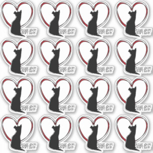 Adoptier bitte nicht einkaufen! weiß oder klar aufkleber