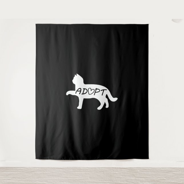 Adoptier Cat Wandteppich (Vorderseite)