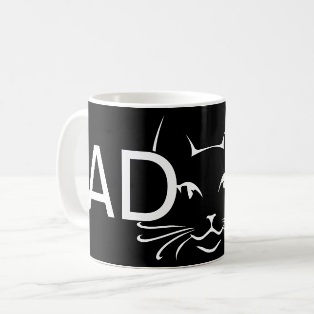 Adoptier Cat White Kaffeetasse (Vorderseite Links)