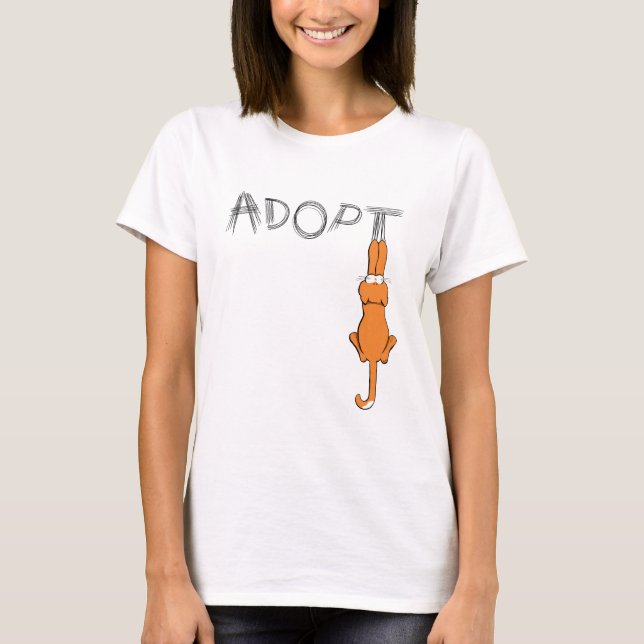 Adoptier Cats Rusty Dark Claw Marks T-Shirt (Vorderseite)